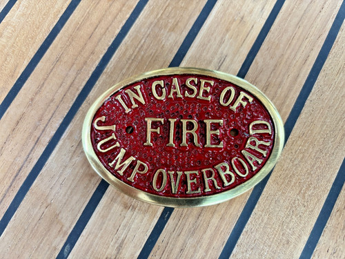 Case fire brass plate - fire,
