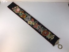 Vintage embroidered bell pull - embroidered,