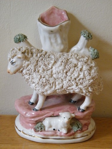 Victorian staffordshire sheep - staffordshire,