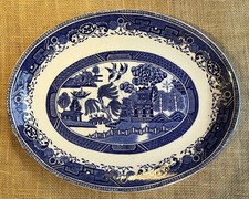Washington Pottery Old Willow Pattern 13” Serving Plate