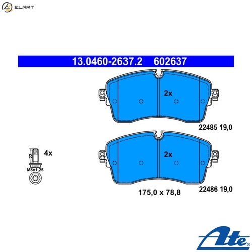 Brake pad set disc - brake,