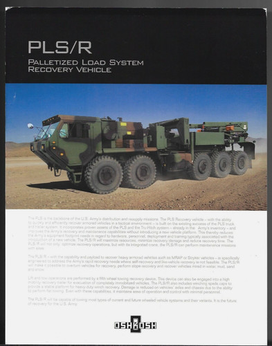 Oshkosh pls recovery vehicle - pls/r,