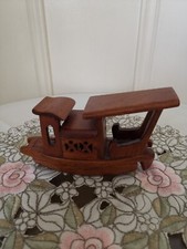 Vintage Chinese Small wooden junk boat 