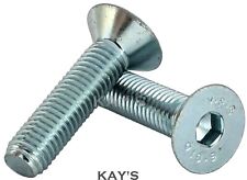 M8 (8mm) COUNTERSUNK SCREWS ALLEN KEY SOCKET BOLTS HIGH TENSILE 10.9 ZINC PLATED