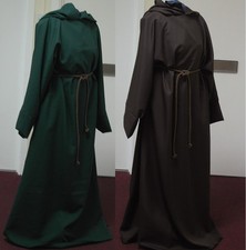 Unisex Merlins Medieval Closet Pull Over Robe grey/Black Polyester Cosplay/larp