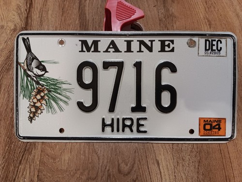 Maine car license plate - license,