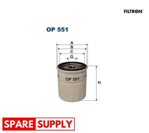 Oil filter for - for, vauxhall