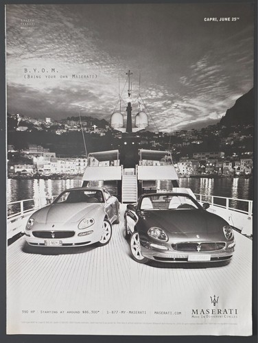 2004 print maserati spyder - ad,