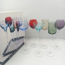 Artland Jewel Tone Harlequin cordial liqueur glass set of 6