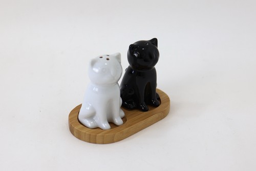 Black and white cat - black,