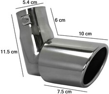 STEEL EXHAUST TRIM CURVED DOWN