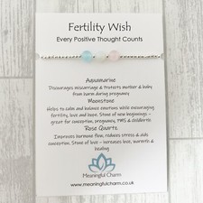 Sterling Silver Fertility Bracelet Stretchy Pregnancy Conceive IVF Gift Positive