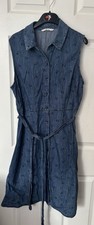 Denim Button Front Dress Size