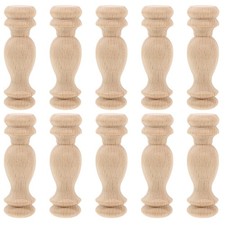  10pcs Uncolored Wood Spindles For Indoor Stairs Wood Balusters for Staircase