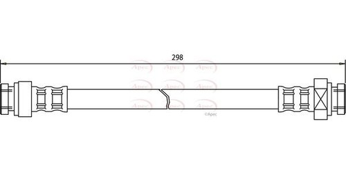 Apec rear brake hose for - brake,