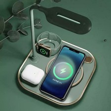 5 in 1 Wireless Charger Smart Phones For Samsung iPhone iWatch Air Pods Lamp