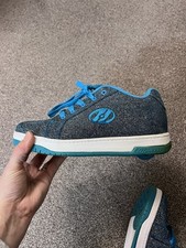 Blue sparkly heelys size