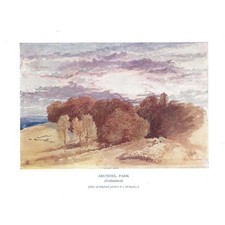 MYLES BIRKET FOSTER Arundel Park - Antique Print 1906