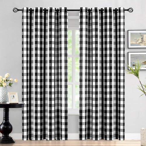 Black white buffalo check - black,