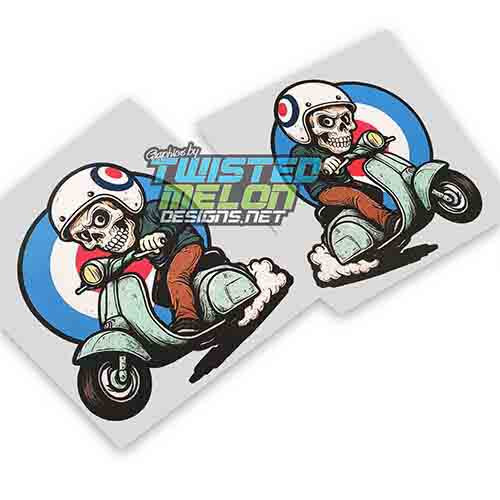 Mods skull rider lambretta - mods,