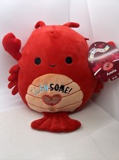 SQUISHMALLOW 8" Aneta Lobster Clawsome Heart VALENTINES DAY PLUSH NEW WITH TAGS
