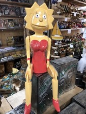 ChiselCraft Large 43cm Wooden Shelf Sitter Character , Lisa Simpson,  Hand Made