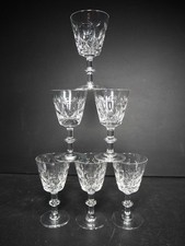 6 x Cut Crystal Sherry Glasses