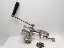 Vintage Spong National No. 20 mincer, a manual meat grinder made in England.