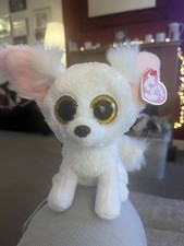 BNWT Ty Beanie Boos Phoenix The White Fennec Fox 6" Sparkle Eyes New Tagged