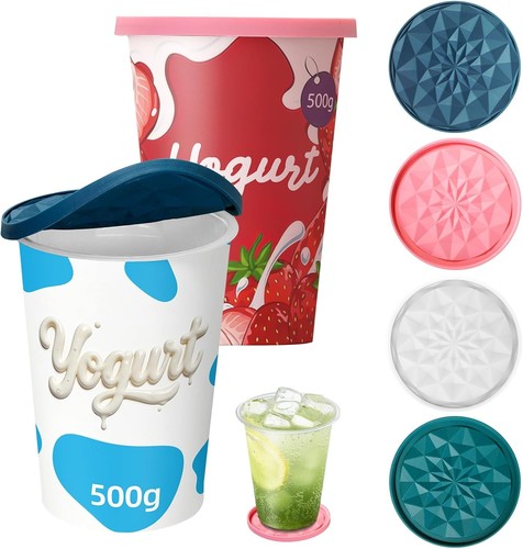 Yoghurt pot lids only - lids, fit