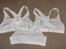 M&S Girls 2x white crop tops