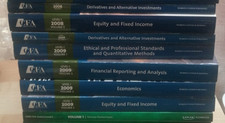CFA Pearson 5 study books of 7 for 2009 Level 1 Exam Prep in orig.box very good