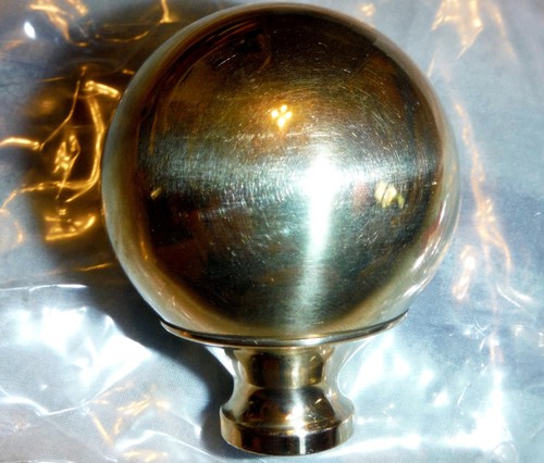 Brass ball finial - 1, 2"