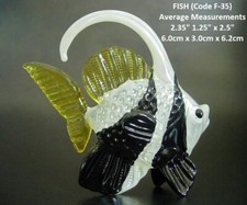 Beautiful GLASS FISH Decorative Patterned Glass Ornament Coloured Glass Figurine