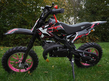 Dirt Bike Pink Mini Motorbike Motocross Scrambler Petrol 50cc 2 Stroke