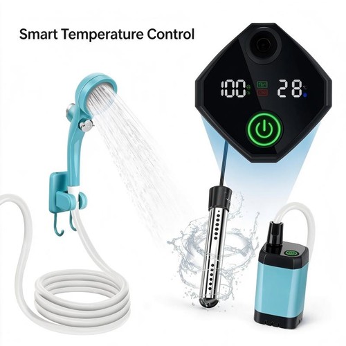 Camping shower 6000mah - camping,