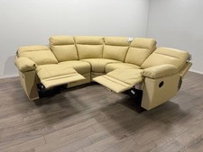 Paolo Leather Manual Recliner Corner Sofa – Ivory | RRP £1630