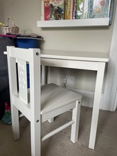 IKEA Kritter Children's White Wooden Table Chair Set