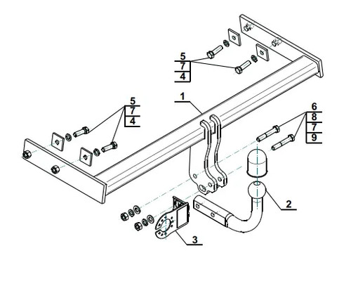 Swan neck tow bar - swan,