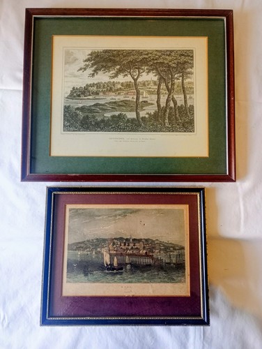 Two vintage famed - , print
