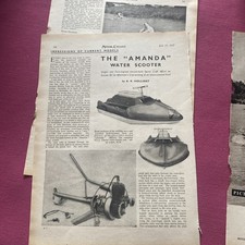 'VINCENT' Motor Cycling Vintage Article AMANDA water scooter rare original. 