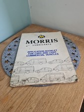 Vintage MORRIS Lubricants Application Booklet For Cars And Light Commercials