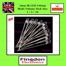 3mm 940nm Infrared Emitter Diode DC 1.2V LED IR UK Seller