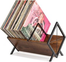 Wood Record Storage Holder
