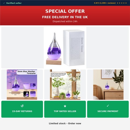 Purple storm glass - purple,