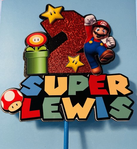 Super mario cake - mario, topper
