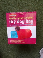 Pennine Quality Cotton Towelling Dry Dog Bag 24" Pink Fast Dry For Dog