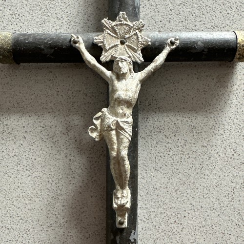 Antique wall crucifix c1900 - crucifix,