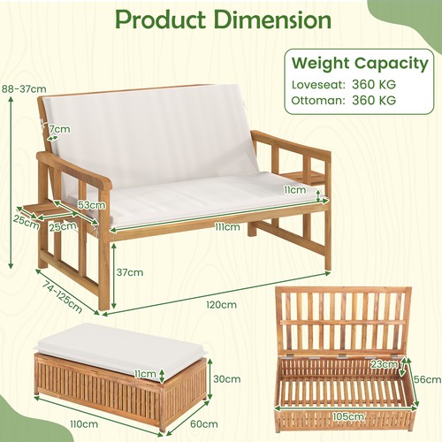 Outdoor daybed loveseat - loveseat, &