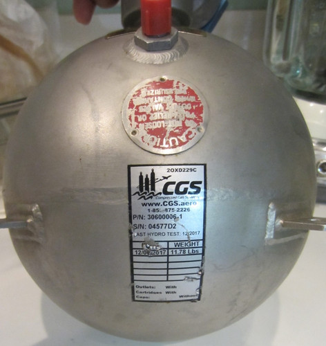 Aircraft fire bottle 1500 - fire,